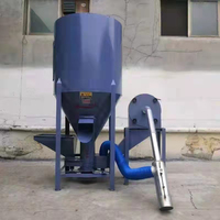 Mélangeur-broyeur multifonctionnel à haute capacité et à économie d'effort, automatique, pour les exploitations d'élevage porcin et avicole de petite et moyenne taille