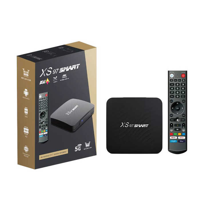 2023 XS97 Smart S905Y4 BT Remote XTV SMARTTV Online IPTV TV BOX 4K Streaming Player Android 11 4GB 32GB 5G Dual WiFi Set-top Box
