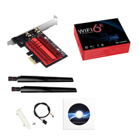 Tarjeta de Red WiFi 6E AXE3000 Pro PCIe, Adaptador Inalámbrico Tri-Banda con Bluetooth para Computadora de Escritorio