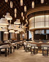 Luxe Japans restaurant interieurontwerp, turnkey commerciële inrichting, Chinees restaurantproject, complete winkelinrichting