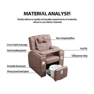 Fauteuil de Pédicure Électrique de Luxe Moderne avec Massage, Marron, Fauteuil de Bain de <span class=keywords><strong>Pieds</strong></span> et Spa, Vente en Gros - Product Image 5