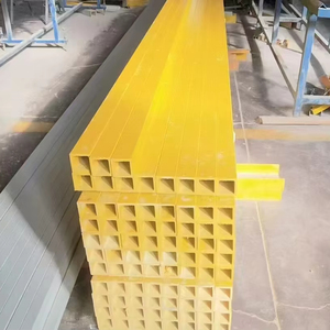 Tùy chỉnh cắt sợi thủy tinh H & I chùm FRP hồ sơ Ống Vuông cho xây dựng công nghiệp Cấu trúc khung ứng dụng công nghiệp - Product Image 1