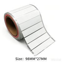 Autocollant RFID Wet Inlay 98*27mm RFID-LK-0022, anti-déchirure, durable, en rouleau, résistant au lavage, pour la surveillance des stocks d'entrepôt de marchandises lourdes