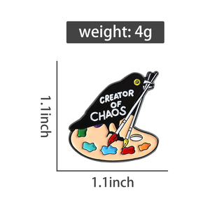 Creator of Chaos Enamel Pin lucu gagak seniman burung Bros pecinta kerah ransel lencana lucu perhiasan aksesoris hadiah untuk teman-teman - Product Image 6
