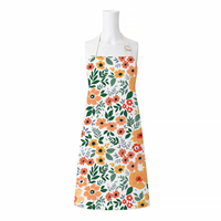 Delantal de Cocina sin Mangas de Lino Personalizado OEM, Reutilizable, Lavable, Impresión Digital Reactiva, Bajo MOQ, Directo de Fábrica, Personalización de Marca