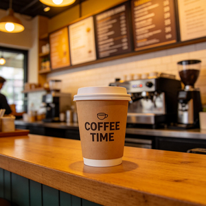 Wholesale Hot Cold Beverage Packaging Custom Double Wall Paper Coffee Tea Soda Cups With Logo For Dessert Shops <b>Drink</b> <b>Stands</b> - Product Image 3