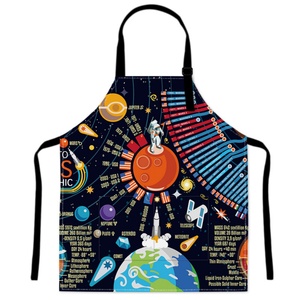 Delantal de Poliéster Reutilizable de Alta Calidad, sin Mangas, Personalizable con Dibujos Animados Espaciales, para Publicidad en Restaurantes y Promoción de Marca - Product Image 1