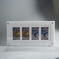 Cadre d'affichage de cartes en acrylique transparent sur mesure de qualité supérieure à prix d'usine avec 4 emplacements et fermeture magnétique