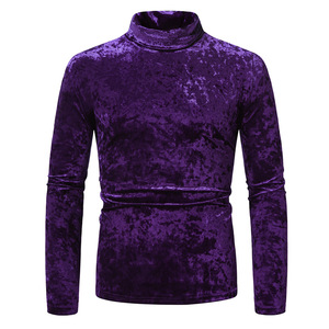 Pull en <span class=keywords><strong>velours</strong></span> doré à manches longues pour <span class=keywords><strong>homme</strong></span>, mode automne-hiver - Product Image 5