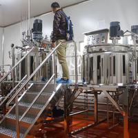 Homogénéisateur à cisaillement élevé, émulsifiant, mélangeur sous vide, dispersant haute vitesse pour la production de crèmes cosmétiques