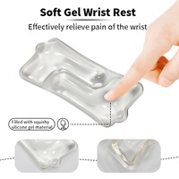 Ensemble repose-poignet pour souris transparent, motif pistolet jouet mignon, petit tapis de clavier, forme granuleuse, tapis de souris professionnel pour le bureau