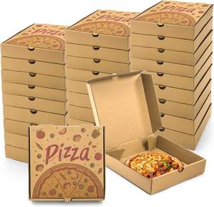 Boîte à pizza biodégradable personnalisée en gros, toutes tailles, carton ondulé avec impression de logo en relief, boîte à pizza en carton ondulé pas cher - Product Image 2