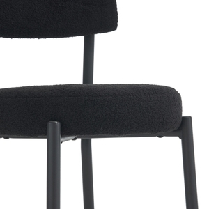 Lot de <span class=keywords><strong>4</strong></span> <span class=keywords><strong>chaises</strong></span> de <span class=keywords><strong>bar</strong></span> modernes rembourrées en tissu teddy-Tabouret haut à base métallique-Convient pour la cuisine, la salle à manger et le salon - Product Image 5
