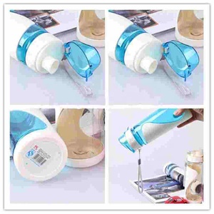 Bouteille d'eau en plastique pour le sport 550 ml, <span class=keywords><strong>shaker</strong></span> à protéines, bouteille portable anti-fuite pour l'eau avec poignée, sans BPA - Product Image 5