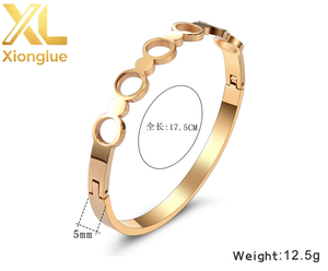 Creative Women Jewelry Wholesale Custom Stainless Steel 18K Gold Plated Hollow <b>Infinity</b> Love Cuff Bangles <b>Bracelets</b> for Women - Product Image 6