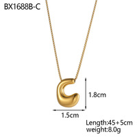 Collier Chaîne Maille Forçat Plaquée Or 18 Carats en Acier Inoxydable 2025, Vente Chaude, Hypoallergénique, avec Pendentif Alphabet 26 Lettres, Bijou Tendance pour Femme