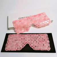 DIY Gems Natural Jade Eye Mask Cooling Sleep 100% All Rose Quartz En stock