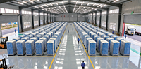 Unité de toilettes portable en PEHD à prix de gros avec système de ventilation et lavabo pour aéroports, gares et zones de services de transport