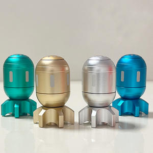 Mainan Fidget Spinner Bahan Alloy EDC Clicker, 3 in 1 Mainan Meja Eksekutif Premium Dekorasi Rumah Kantor Hadiah untuk Anak Laki-laki Pria Dewasa - Product Image 3