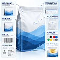 Sachet personnalisé en aluminium à huit soudures latérales pour flocons d'avoine avec marquage à chaud pour la vente au détail et la vente en gros
