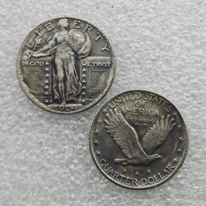 Moneta commemorativa in stile antico del 1924-S, D, con <span class=keywords><strong>Aquila</strong></span> e Stelle sotto, da un quarto di dollaro degli Stati Uniti, ideale come regalo o decorazione per la casa. - Product Image 2