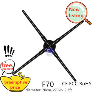 Werbung 3D holographische led fan display ifan led fan display 70cm 27,6 in <span class=keywords><strong>2</strong></span>,3 ft 0,38 qm fläche 3D hologramm led-anzeige - Product Image 1