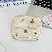 Dompet Kartu Mini Berlian Desain Kartun Fashionable, Tempat Koin, Tempat Kartu, Gantungan Kunci untuk Wanita