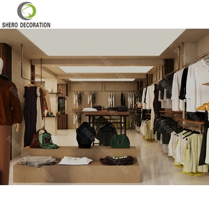 Fashion Lady Clothing Shops Interior Design Retail Display Counter Customized Clothing Display Rack Clothing Shop Furniture - Product Image 2