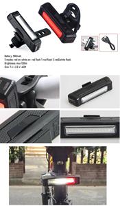 ชุดไฟจักรยานแบบพกพา LED COB พลังงานแสงอาทิตย์ 5 โหมด ไฟหน้า ไฟท้าย ไฟท้ายรถจักรยานยนต์ กันน้ำระดับ IPX5 โครง ABS สำหรับขี่กลางคืน - Product Image 3