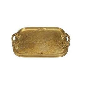 Plateau en métal en aluminium Style traditionnel Fête de mariage Plateau de table fait main avec poignée décorative - Product Image 6