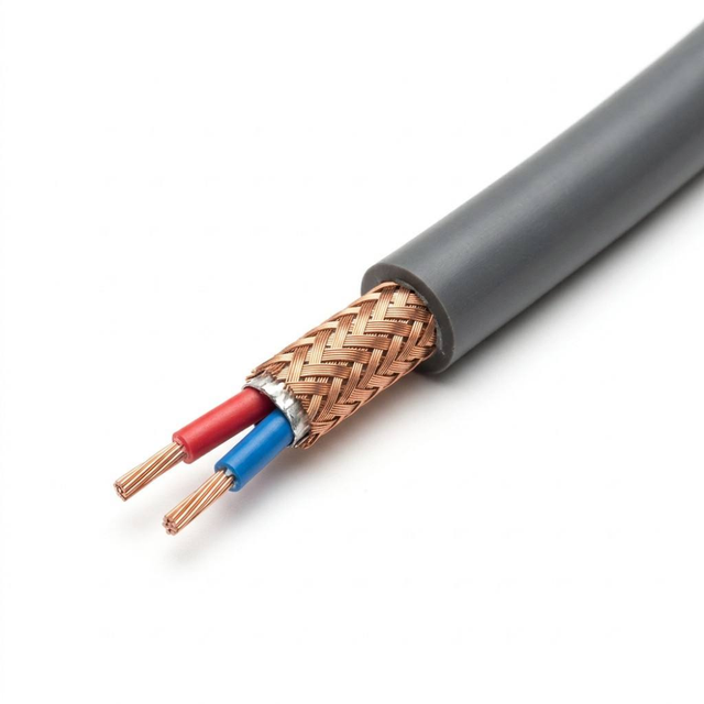 Purorigin RVVP 2 Core 300/300V Copper PVC Insulated Braided Shielded Sheathed Screened Flexible Control Cable for Computer