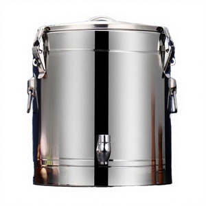 Stainless Steel Bain Marie Pot with Spigot and Locking Latches for Hot Food Storage - Product Image 2