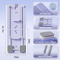 Appareil d'exercice abdominal portable à roulettes pour usage domestique, unisexe, fabriqué en matériaux PP/EVA/ABS