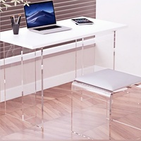 Nouveau bureau et chaise acryliques rectangulaires modernes de conception pour l'usage d'hôtel et de restaurant