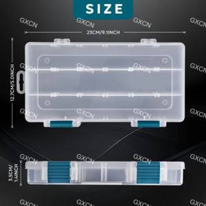 Organisateur de boîte de matériel de pêche en plastique réglable pour la pêche en eau salée <span class=keywords><strong>avec</strong></span> leurre et plateaux de stockage de terminaux - Product Image 5