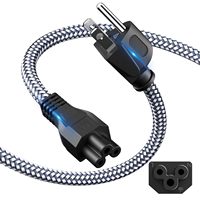 Câble d'alimentation SYONG durable pour ordinateur portable, norme américaine 20AWG, 3 broches, 110-250 Volts, IEC320 C5 vers NEMA 5-15P, 2M