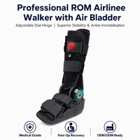 Botte de marche pneumatique ROM Air Walker à charnière réglable avec vessie gonflable pour soutien du pied, idéale pour entorse de la cheville, fracture ou post-chirurgie
