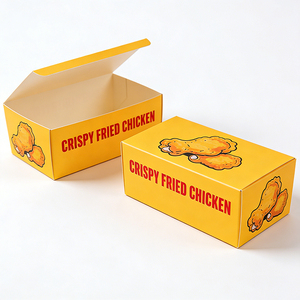 Cajas de Cartón Autoarmables para Pollo Frito Crujiente, Impresión a Cuatro Colores, Envases Rectangulares Desechables para Alimentos, Materiales Reciclados - Product Image 6