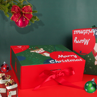 Lionwrapack 2024 Boîtes en carton pliables personnalisées avec logo de Noël, écologiques et recyclables, emballages cadeaux