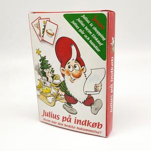 Cartes de jeu personnalisées JP090, impression sur papier, cadeau familial pour Noël - 52 cartes, coins arrondis, logo OEM - Product Image 2