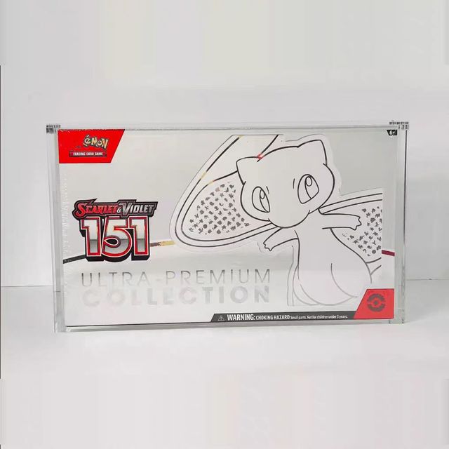 8+5mm UV Protector Magnetic Lids Custom Poke Mon UPC SPC ETB Japanese Booster Box Acrylic Display Box case