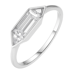 Bagues de fiançailles en moissanite, argent sterling 925, sertissage à griffes de luxe pour femmes GRA - Product Image 1