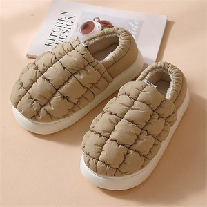 Women's Full-Cover Heel Winter for <strong>Slippers</strong> Cozy Fluffy Shoe Sock with Soft Wedge Indoor Shoes in <strong>Down</strong> Cloth Fluffy - Product Image 2