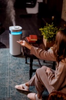 Humidificateur domestique standard au sol avec pulvérisateur de brume fraîche commercial à ultrasons de 20L avec veilleuse colorée