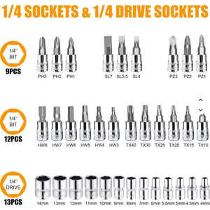 مجموعة شاملة من السقاطة 46 قطعة يجب أن تحتوي على مجموعة أدوات للاستخدام الاحترافي والذاتي الصنع لإصلاح السيارات - Product Image 2
