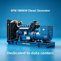 Générateur diesel silencieux 1900 kW 50 Hz 415 V avec démarrage automatique/démarrage à distance et ATS pour alimentation de secours de centre de données, certifié CE