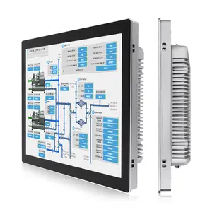 15 אינץ' Hdmi Vga מחשב משובץ לוח מסך מגע לקיר צג מחשב צג ip65 עמיד למים מסך מגע קיבולי צג