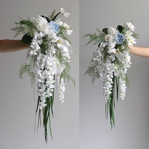 <span class=keywords><strong>Bouquet</strong></span> <span class=keywords><strong>de</strong></span> <span class=keywords><strong>mariée</strong></span> H394, style cascade <span class=keywords><strong>de</strong></span> <span class=keywords><strong>fleurs</strong></span>, gouttes d'eau, <span class=keywords><strong>bouquet</strong></span> <span class=keywords><strong>de</strong></span> <span class=keywords><strong>mariée</strong></span>, <span class=keywords><strong>fleurs</strong></span> pour la photographie <span class=keywords><strong>de</strong></span> mariage, décoration <span class=keywords><strong>de</strong></span> la maison - Product Image 6
