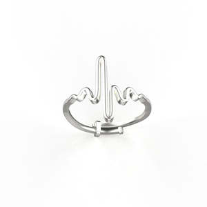 Sterling Silver Life Line Resizable Ring - Product Image 6