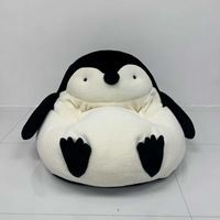 Fauteuil paresseux individuel en peluche pingouin de dessin animé mignon pour enfants, idéal pour les magasins de bébés, les maternelles et les salons de lecture